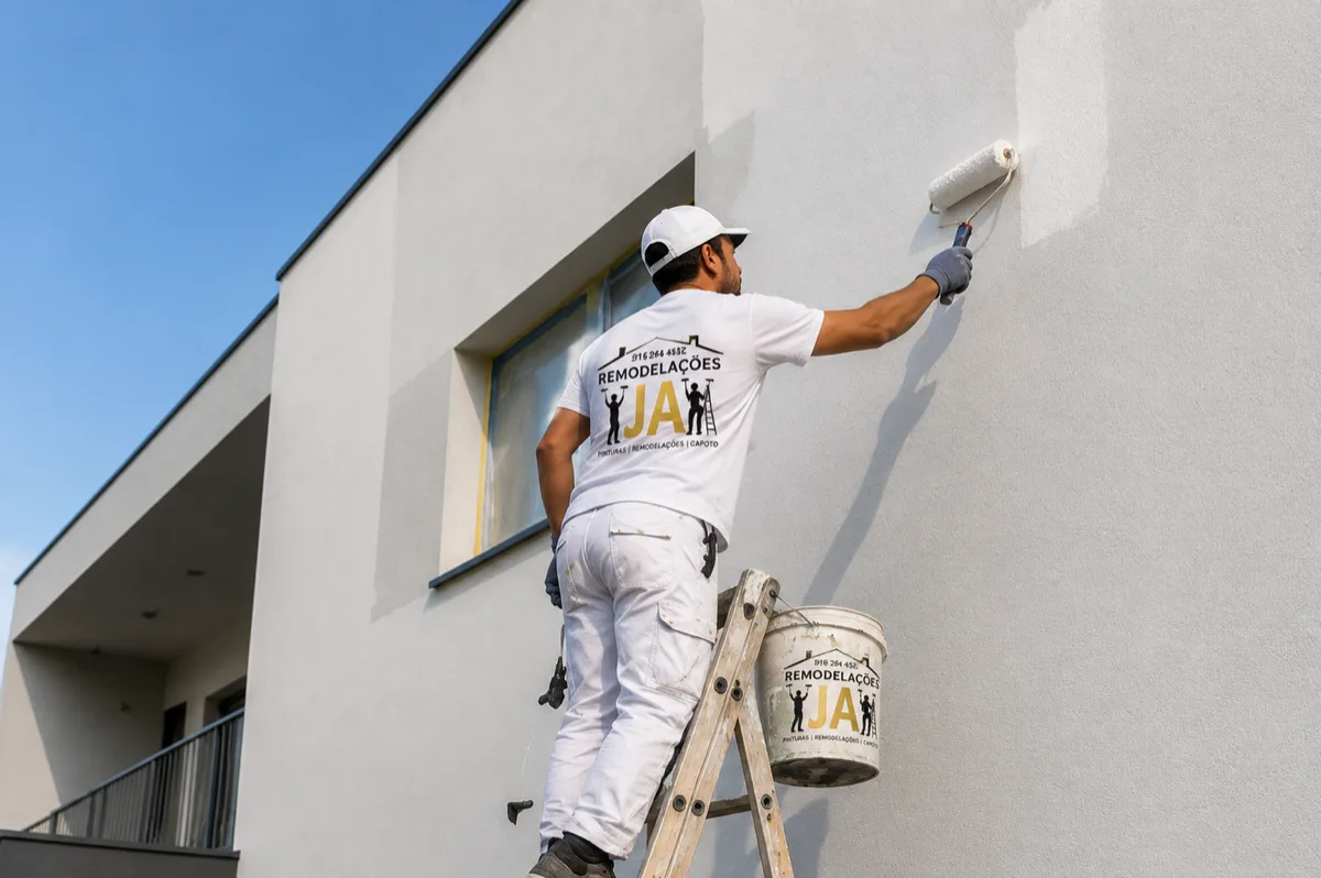Pintura exterior de moradia em Foz do Douro